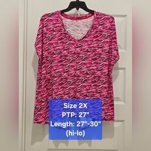 meta Short Sleeve V-Neck Athletic Top, NWOT, Size 2X